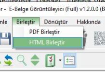 HTML E-belge Birleştirme